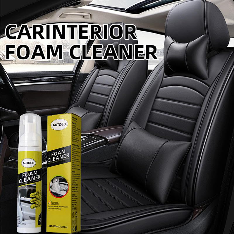 Leather Cleaner Interior - 多目的フォームクリーナー。車の内装や革製シートの汚れを落とすのに最適。洗い流し不要。車内・家庭用として使用可能。