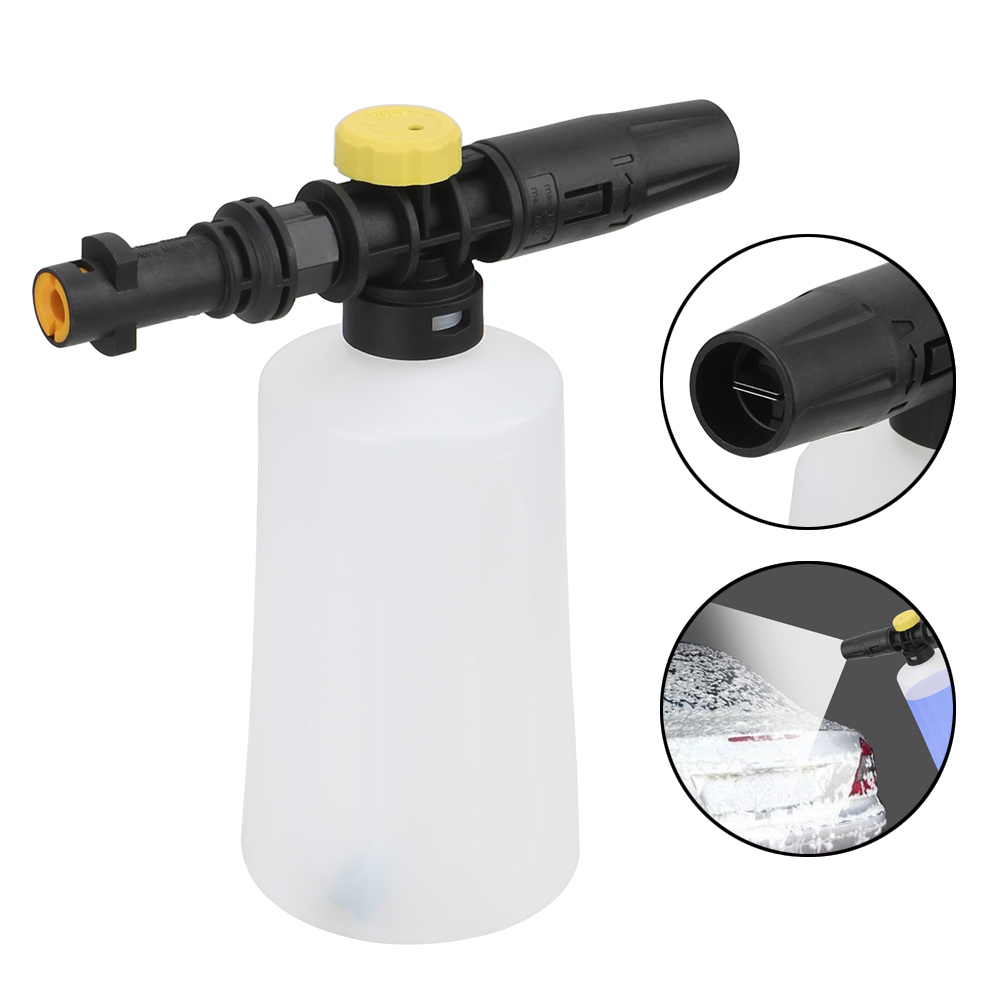 Pressure Washer Foam Gun - 高圧スノーフォームランス,車用石鹸フォーム発生器,ケルヒャーk2,k3,k4,k5,k6,k7,調整可能なスプレーノズル用ワッシャー,750ml