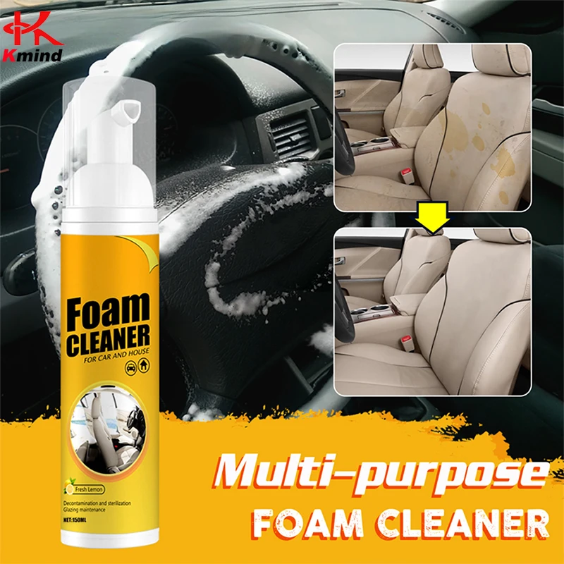 Leather Cleaner Interior - 多目的フォームクリーナースプレー、車内インテリア革製ダッシュボードクリーナー、家庭用自動車用老化防止保護剤