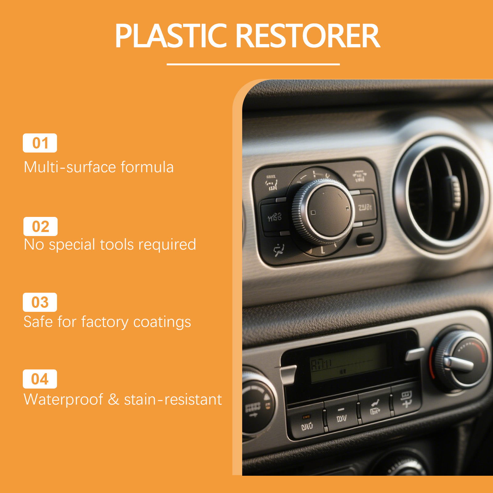 自動車用プラスチック修復ペースト、黒光沢プラスチック再生剤、 - Leather Cleaner Interior のレビューと価格