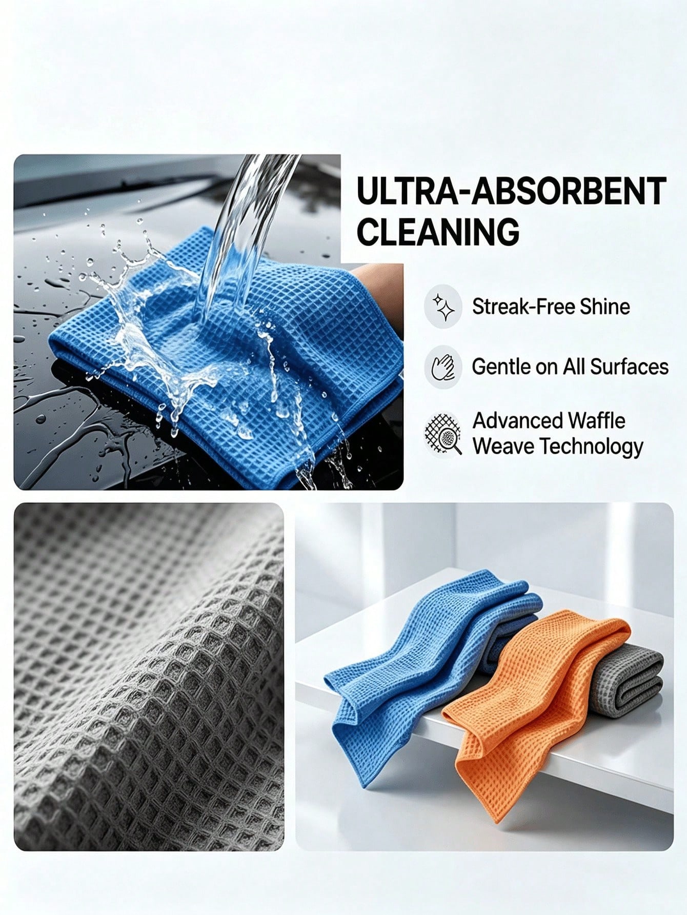 40x40cm マイクロファイバースエード 車用ガラスクリー - Microfiber Towel Detailing のレビューと価格