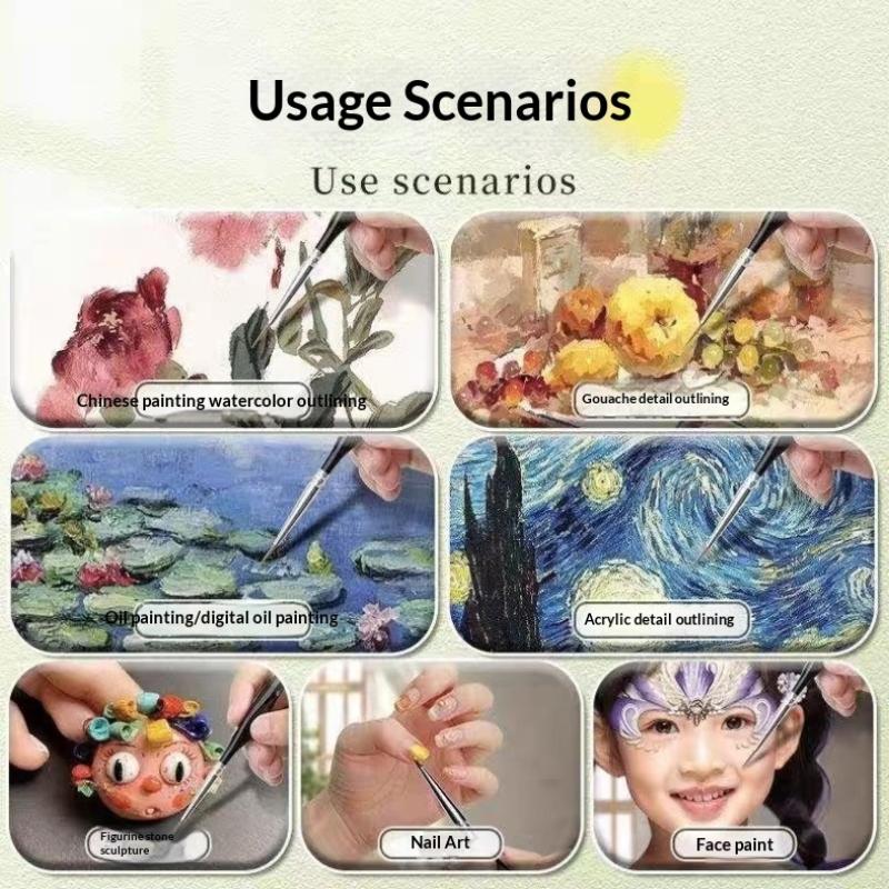【B】プロ仕様のミニチュアペイントブラシセット。ドライブラシ - Detailing Brush Set のレビューと価格