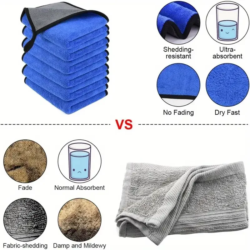 1-4 個のソフトマイクロファイバー洗車タオル速乾性二層 5 - Microfiber Towel Detailing のレビューと価格