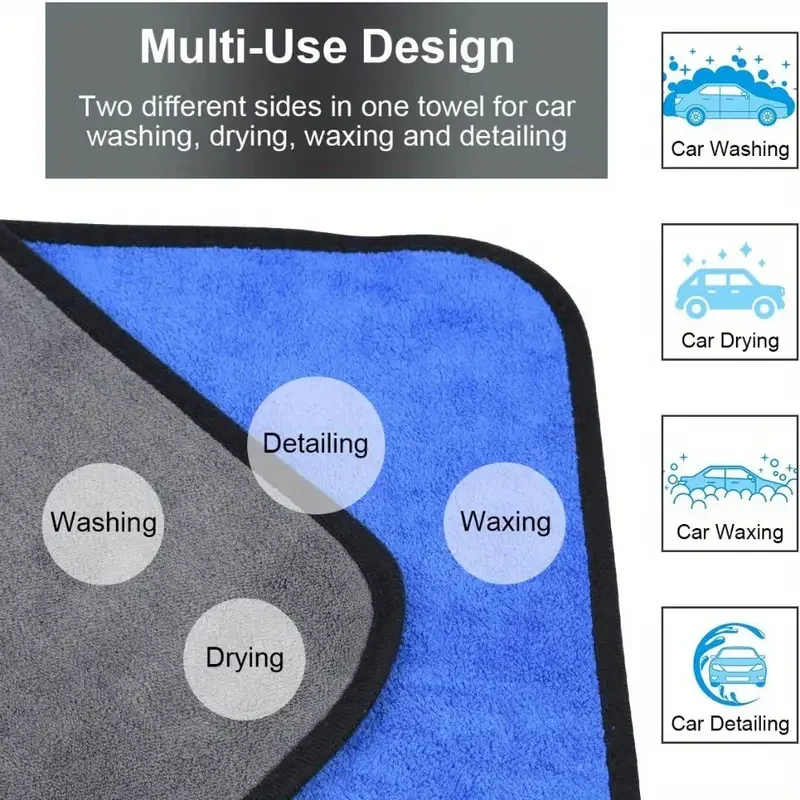1-4 個のソフトマイクロファイバー洗車タオル速乾性二層 5 - Microfiber Towel Detailing のレビューと価格