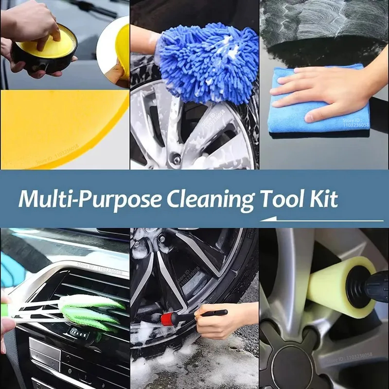 新しいカーディテイリングブラシキット自動車クリーニング用ブラ - Detailing Brush Set のレビューと価格