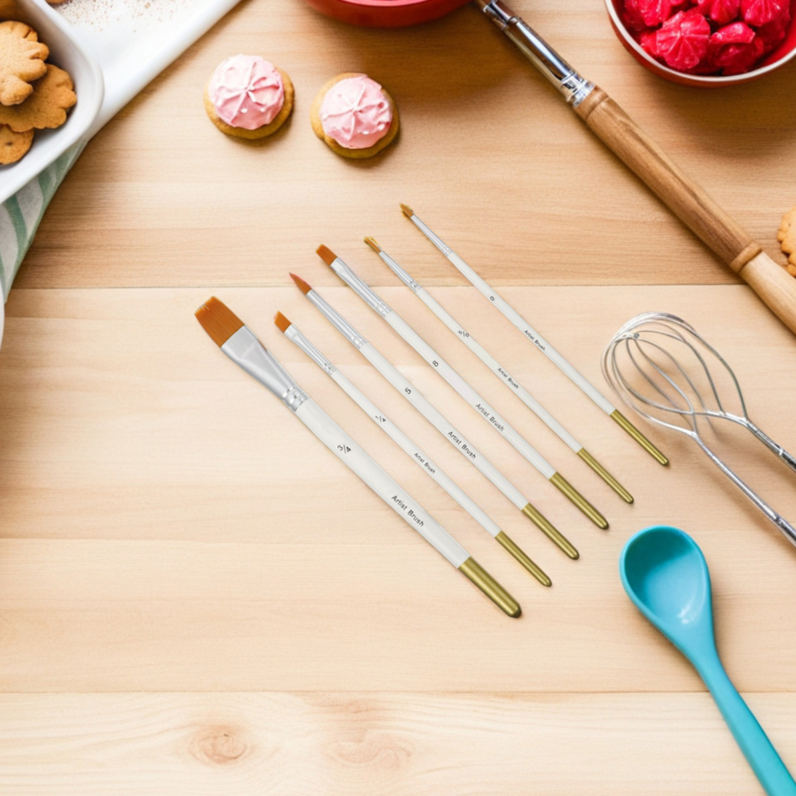 12本セットのフォンダンケーキデコレーション用ブラシ。食品衛 - Detailing Brush Set のレビューと価格