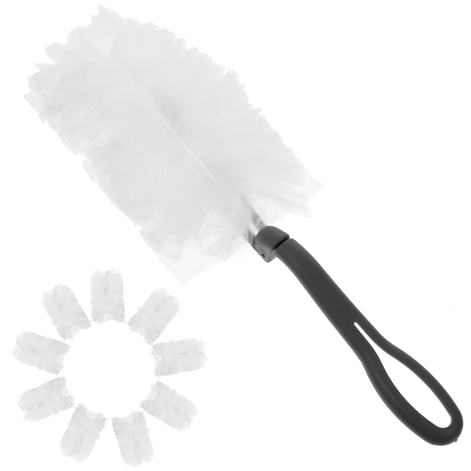 10個入り、柄付きのダスターヘッド。家庭用、車用、オフィス用 - Car Cleaning Brush のレビューと価格