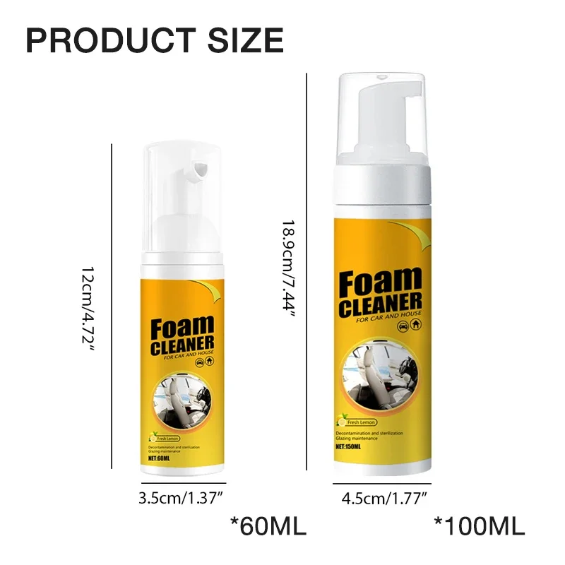 多目的フォームクリーナースプレー、車内インテリア革製ダッシュ - Leather Cleaner Interior のレビューと価格