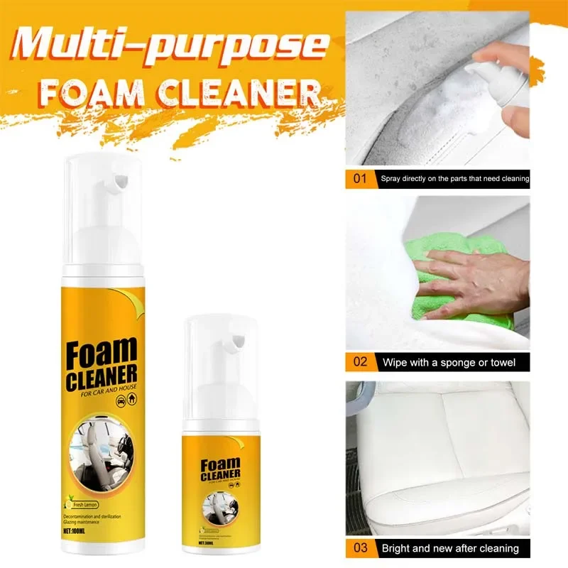 多目的フォームクリーナースプレー、車内インテリア革製ダッシュ - Leather Cleaner Interior のレビューと価格