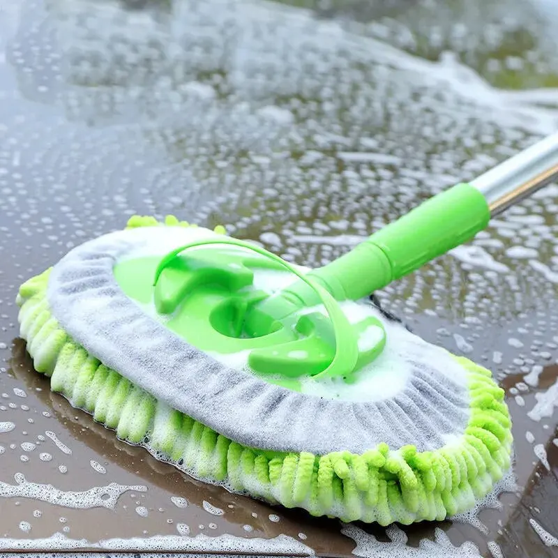 伸縮式ロングハンドルの洗車用ブラシ。吸水性に優れた洗車モップ - Car Cleaning Brush のレビューと価格